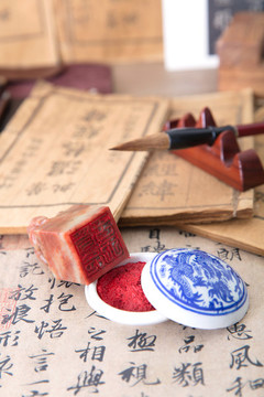 中国书法艺术和篆刻印章艺术