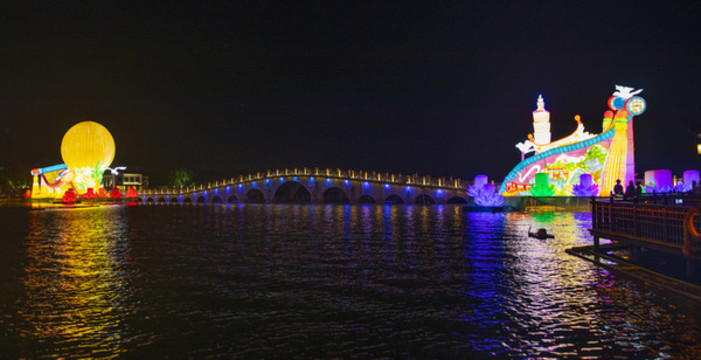 周庄全福桥夜景