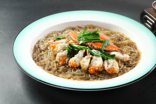 时令蟹烧豆面