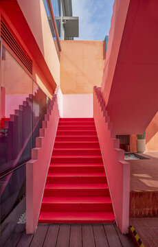 粉色楼梯