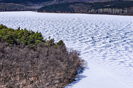 早春的雪长春净月潭国家森林公园风景