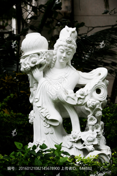 天女散花,雕像