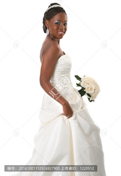 美丽的非洲裔新娘肖像
