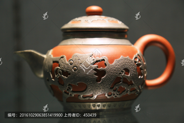 锡镶茶壶,摄影素材,汇图网www.huitu.com