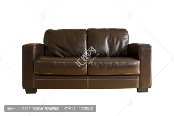 棕色皮革沙发