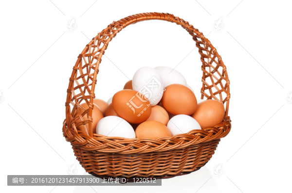 在柳条篮子鸡蛋