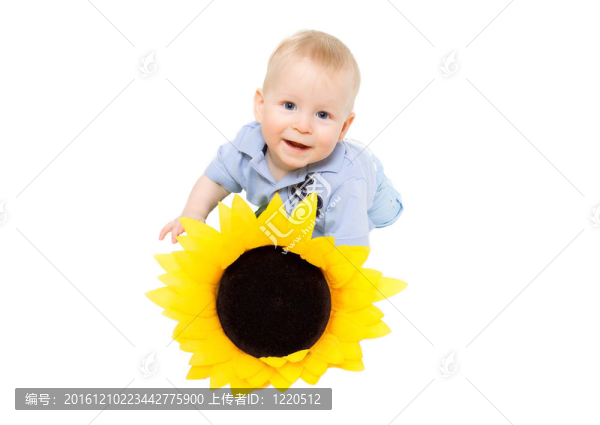小男孩与向日葵