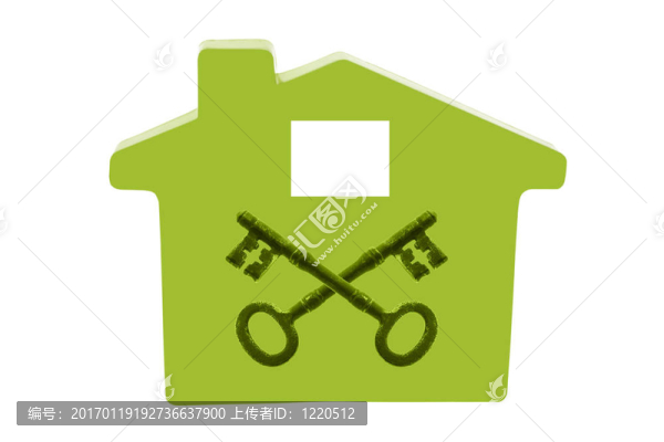 骷髅钥匙和房子