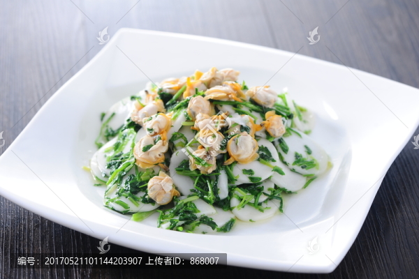 荠菜蛤蜊炒年糕