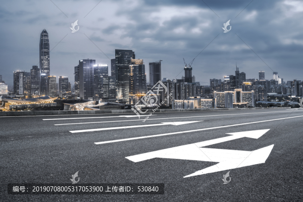 道路地面和城市景观