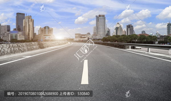 道路交通和高楼大厦