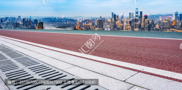 道路地面和城市景观