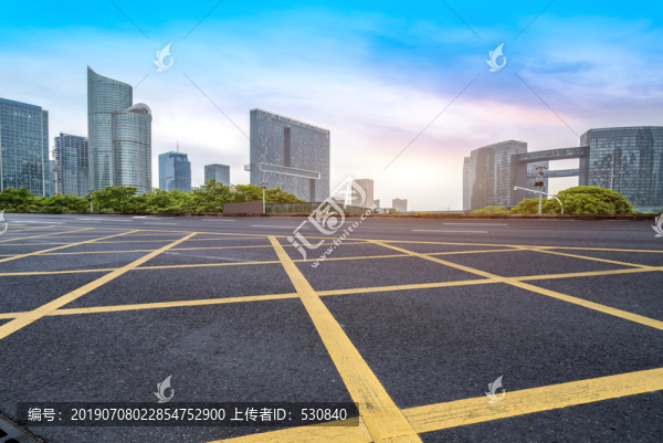 地面划线和城市景观