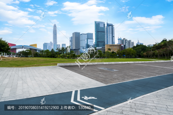 道路地面和城市景观