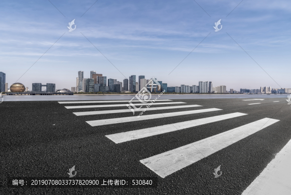 地面划线和城市景观