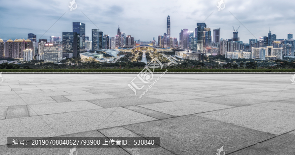 地砖路面和建筑景观