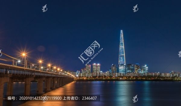 上海城市夜景智能城市素材