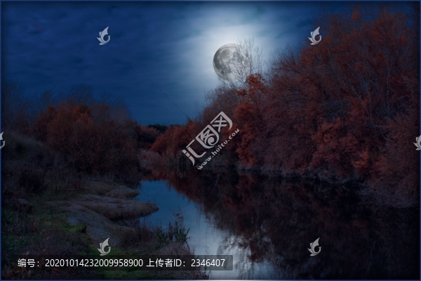 上海城市夜景智能城市素材
