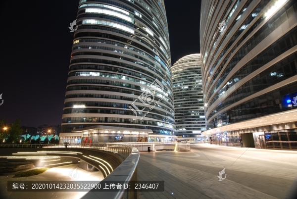 上海城市夜景智能城市素材