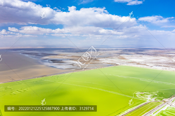 青海格尔木察尔汗盐湖风光航拍