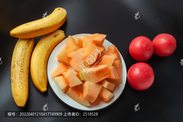 水果切块摆盘蔬菜瓜果堆