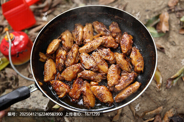 户外烤鸡翅