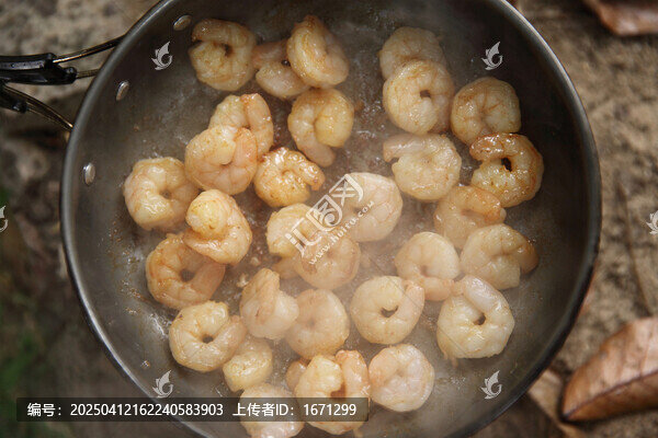 户外野餐虾仁