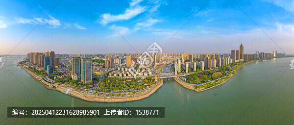 航拍芜湖滨江公园
